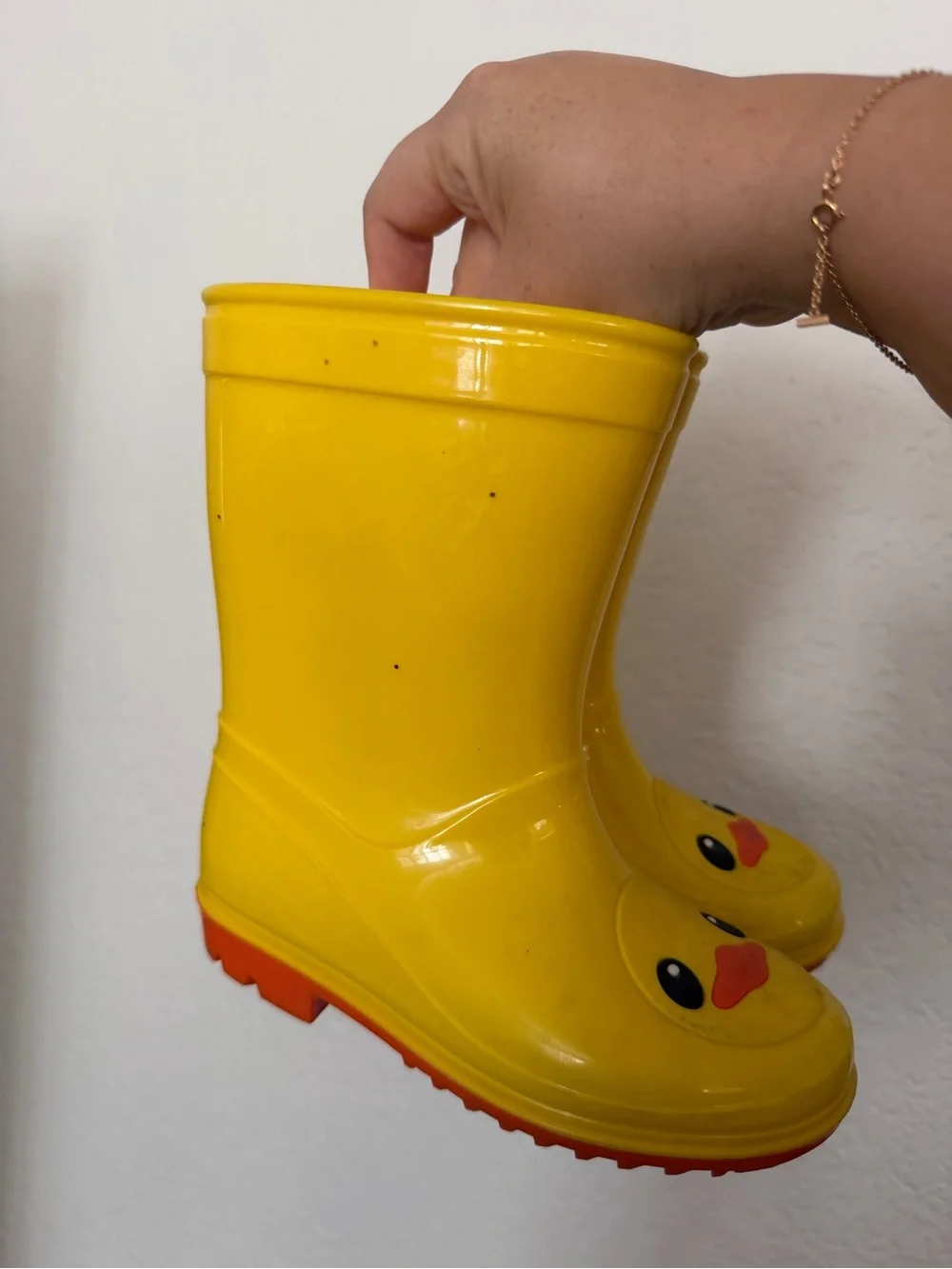 Kids Yellow Duck Rain Boots